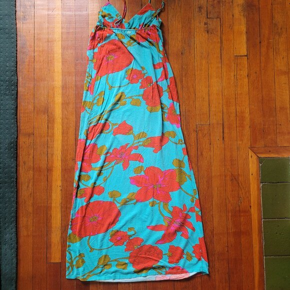 Y2K Cotton Floral Billabong Maxi Dress, sz XS-S - Picture 3 of 12
